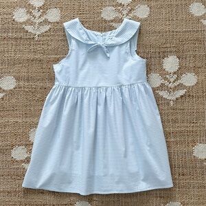 Minnow Girls' Light Blue Striped Sailor Dress